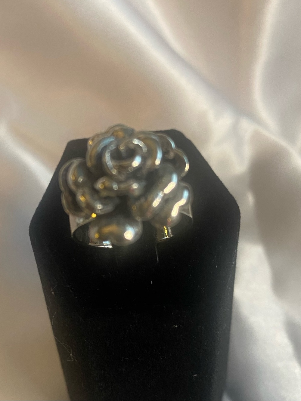 Silver Rose Statement Ring - Women Jewelry